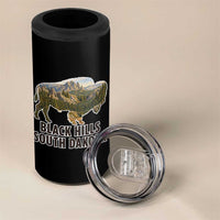 Black Hills South Dakota Bison 4 in 1 Can Cooler Tumbler State Pride Gift
