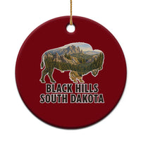 Black Hills South Dakota Bison Ceramic Ornament State Pride Gift