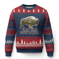 Black Hills South Dakota Bison Ugly Christmas Sweater State Pride Gift