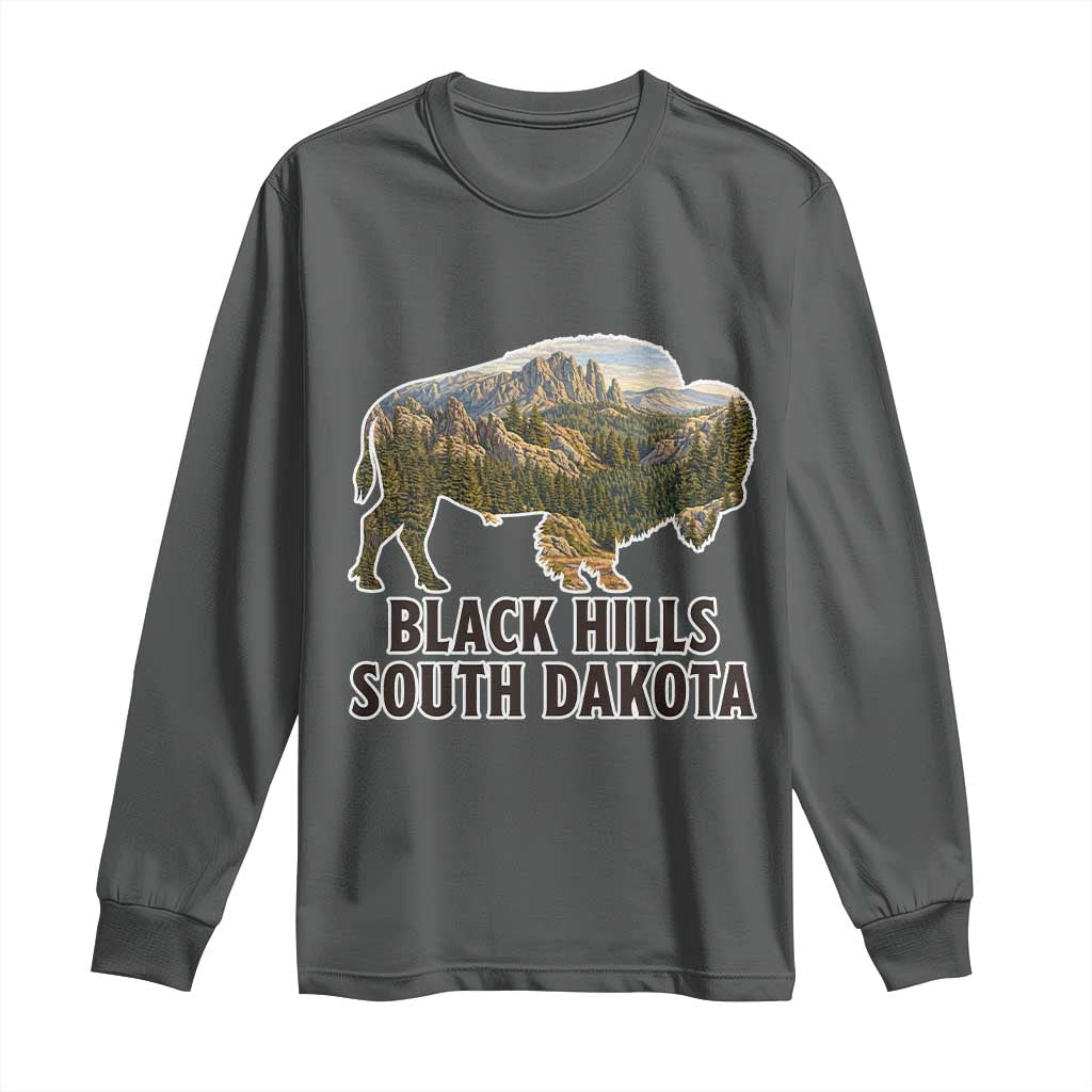 Black Hills South Dakota Bison Long Sleeve Shirt State Pride Gift