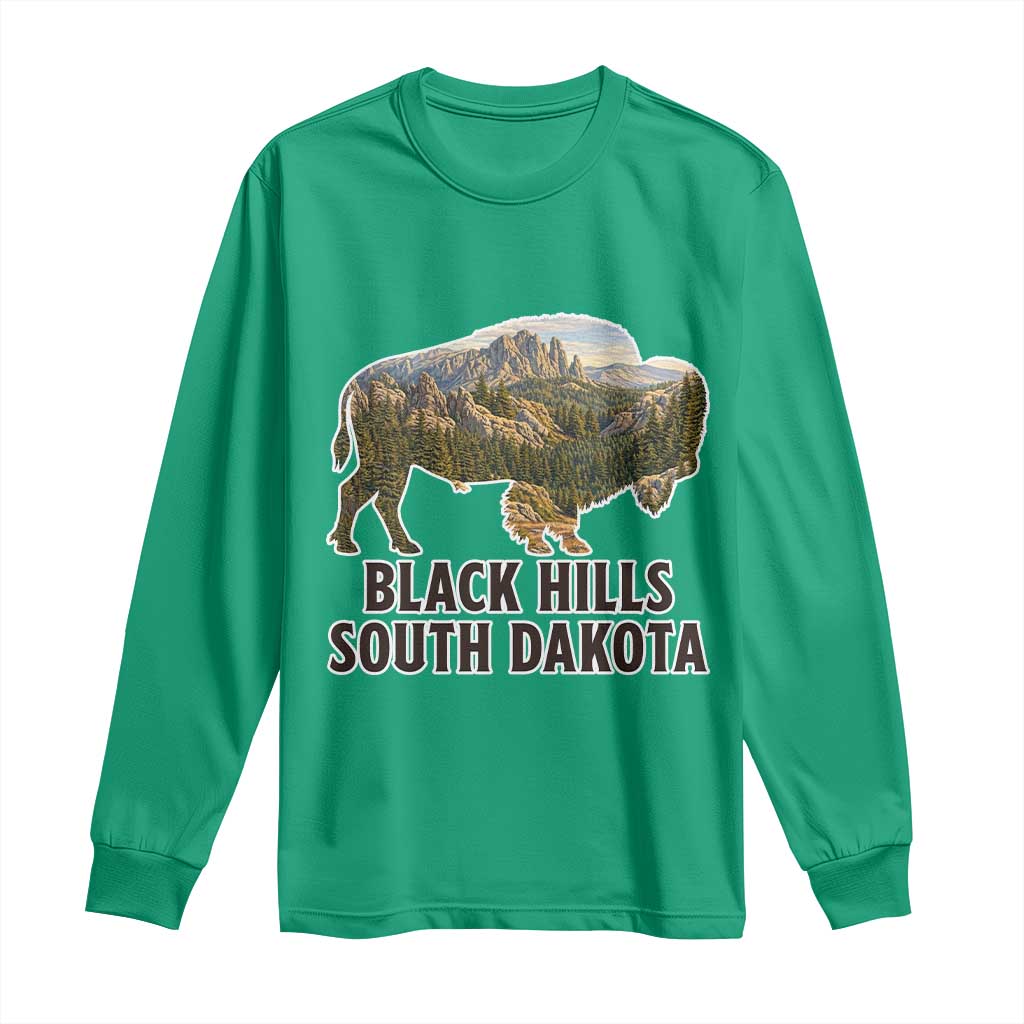 Black Hills South Dakota Bison Long Sleeve Shirt State Pride Gift