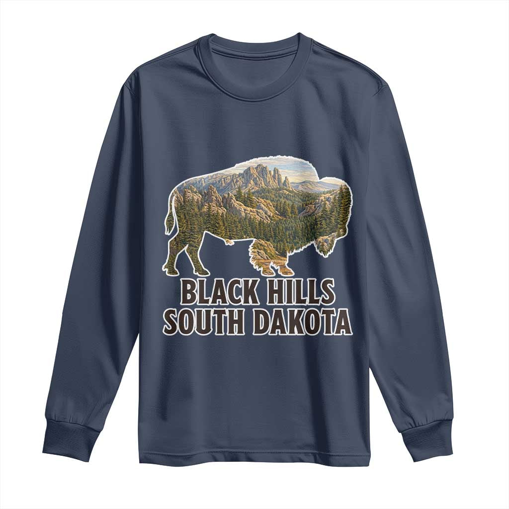 Black Hills South Dakota Bison Long Sleeve Shirt State Pride Gift