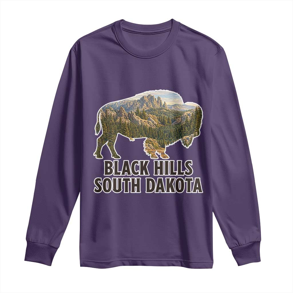 Black Hills South Dakota Bison Long Sleeve Shirt State Pride Gift