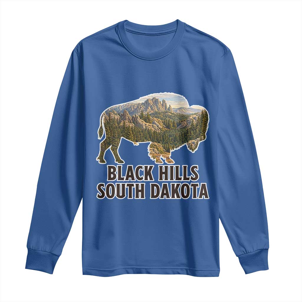 Black Hills South Dakota Bison Long Sleeve Shirt State Pride Gift