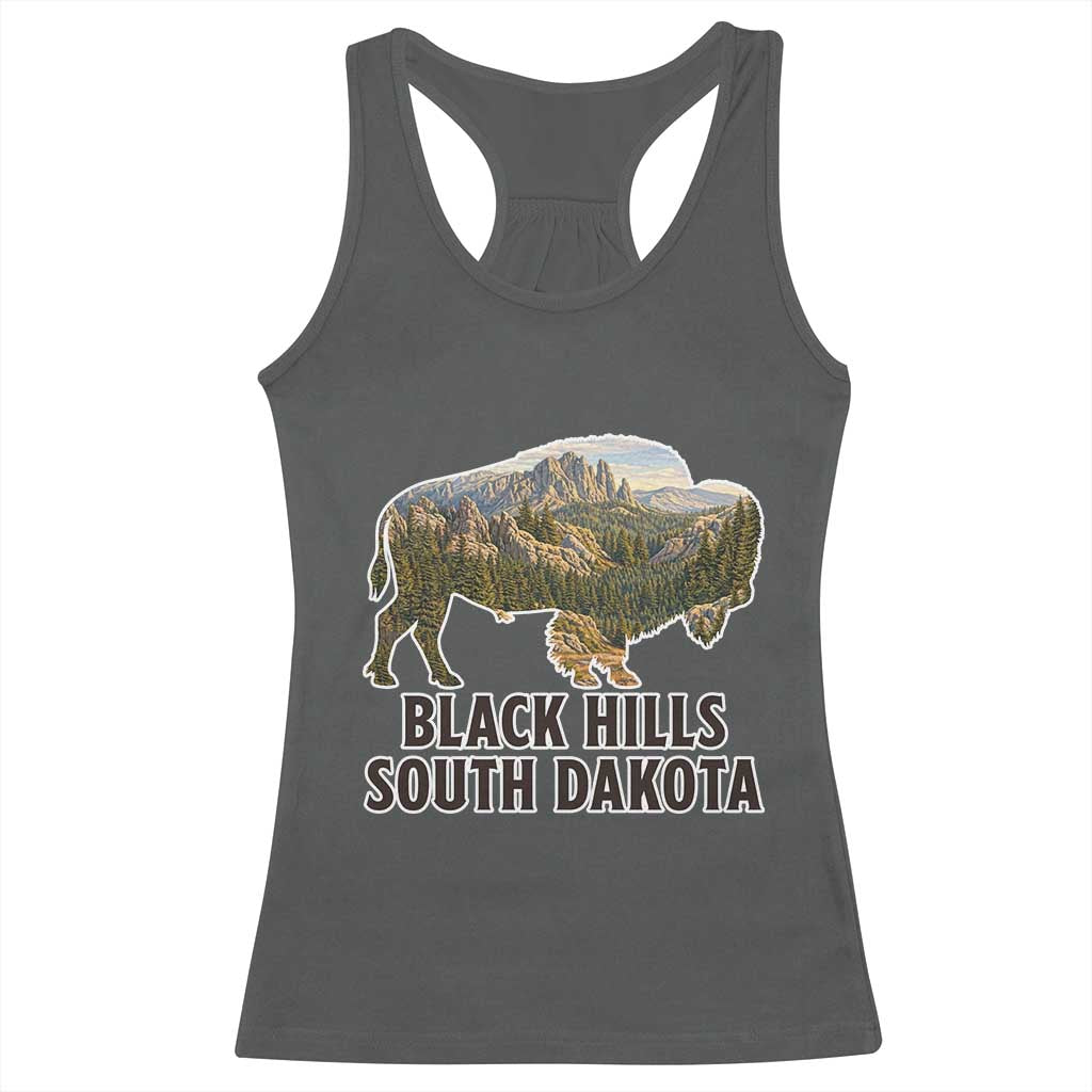 Black Hills South Dakota Bison Racerback Tank Top State Pride Gift