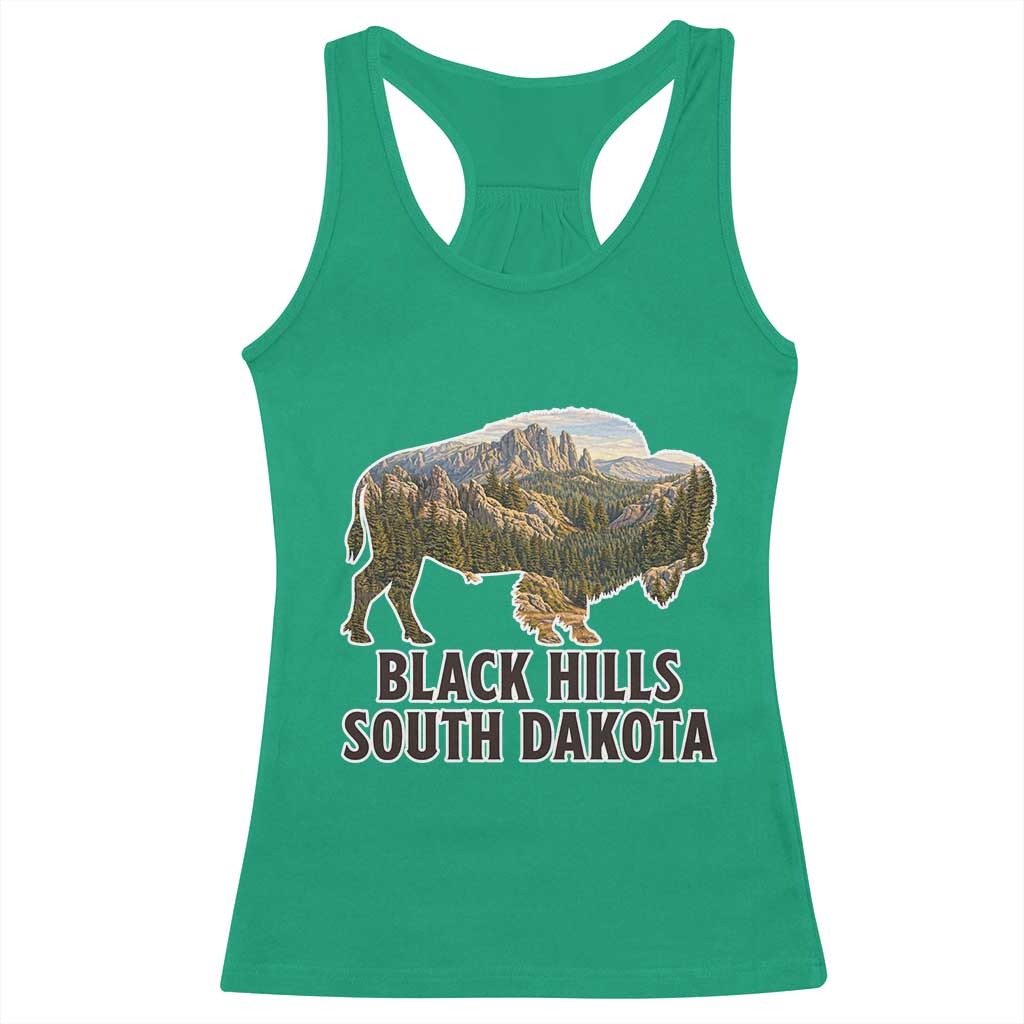 Black Hills South Dakota Bison Racerback Tank Top State Pride Gift