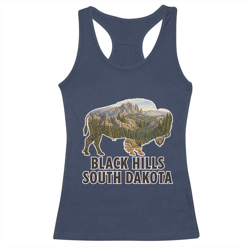 Black Hills South Dakota Bison Racerback Tank Top State Pride Gift
