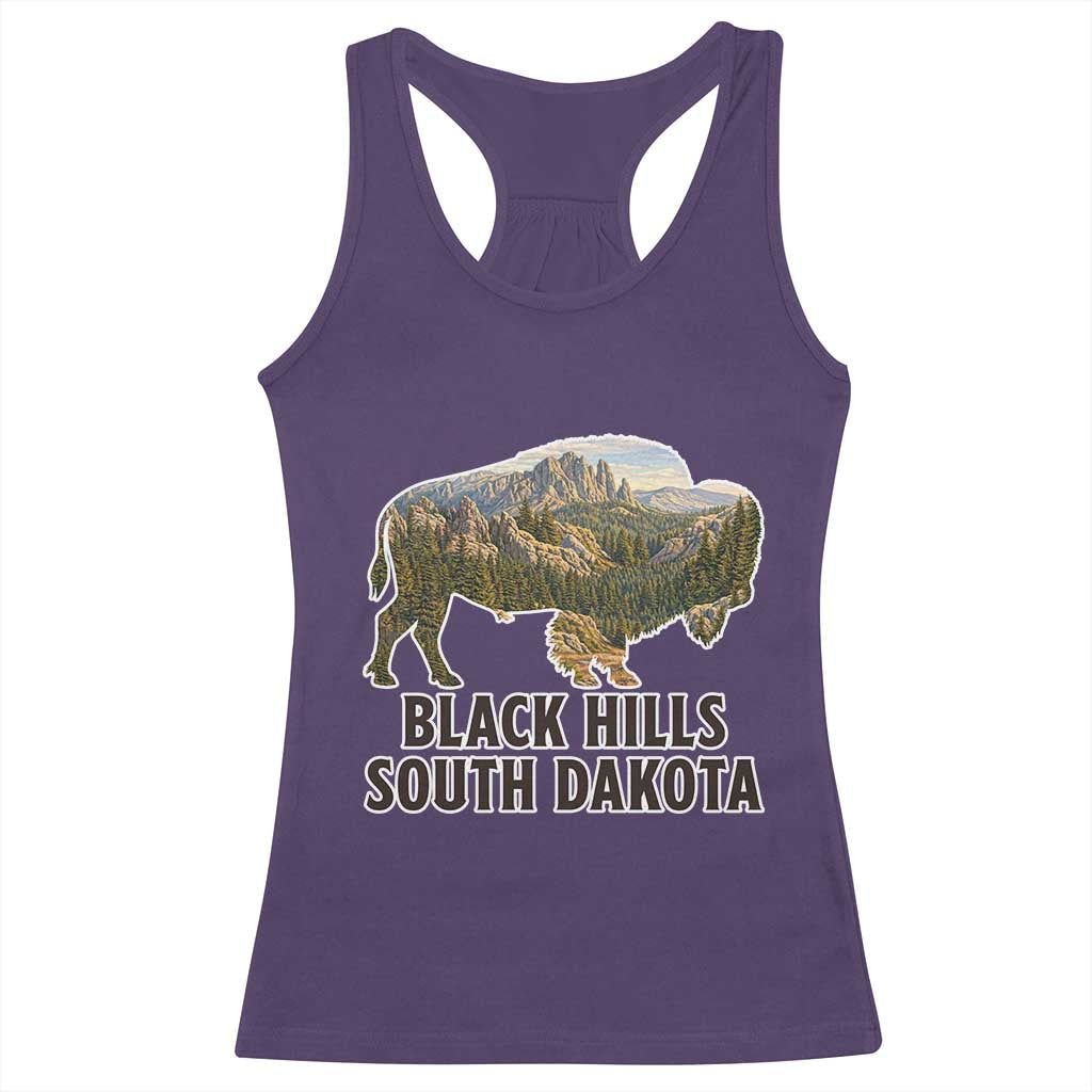Black Hills South Dakota Bison Racerback Tank Top State Pride Gift