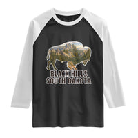 Black Hills South Dakota Bison Raglan Shirt State Pride Gift