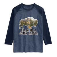 Black Hills South Dakota Bison Raglan Shirt State Pride Gift