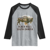 Black Hills South Dakota Bison Raglan Shirt State Pride Gift