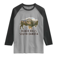 Black Hills South Dakota Bison Raglan Shirt State Pride Gift
