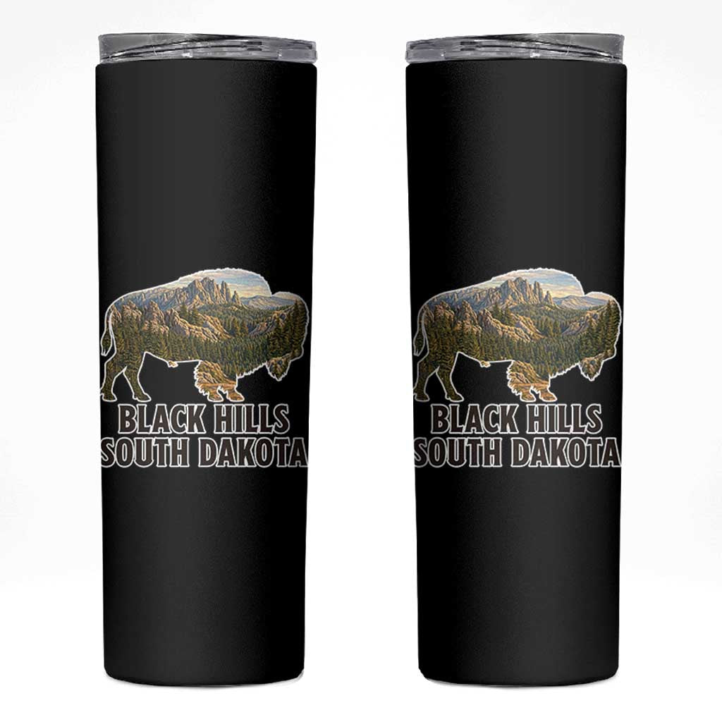 Black Hills South Dakota Bison Skinny Tumbler State Pride Gift