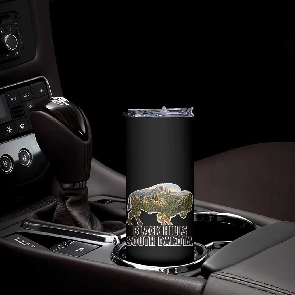 Black Hills South Dakota Bison Skinny Tumbler State Pride Gift