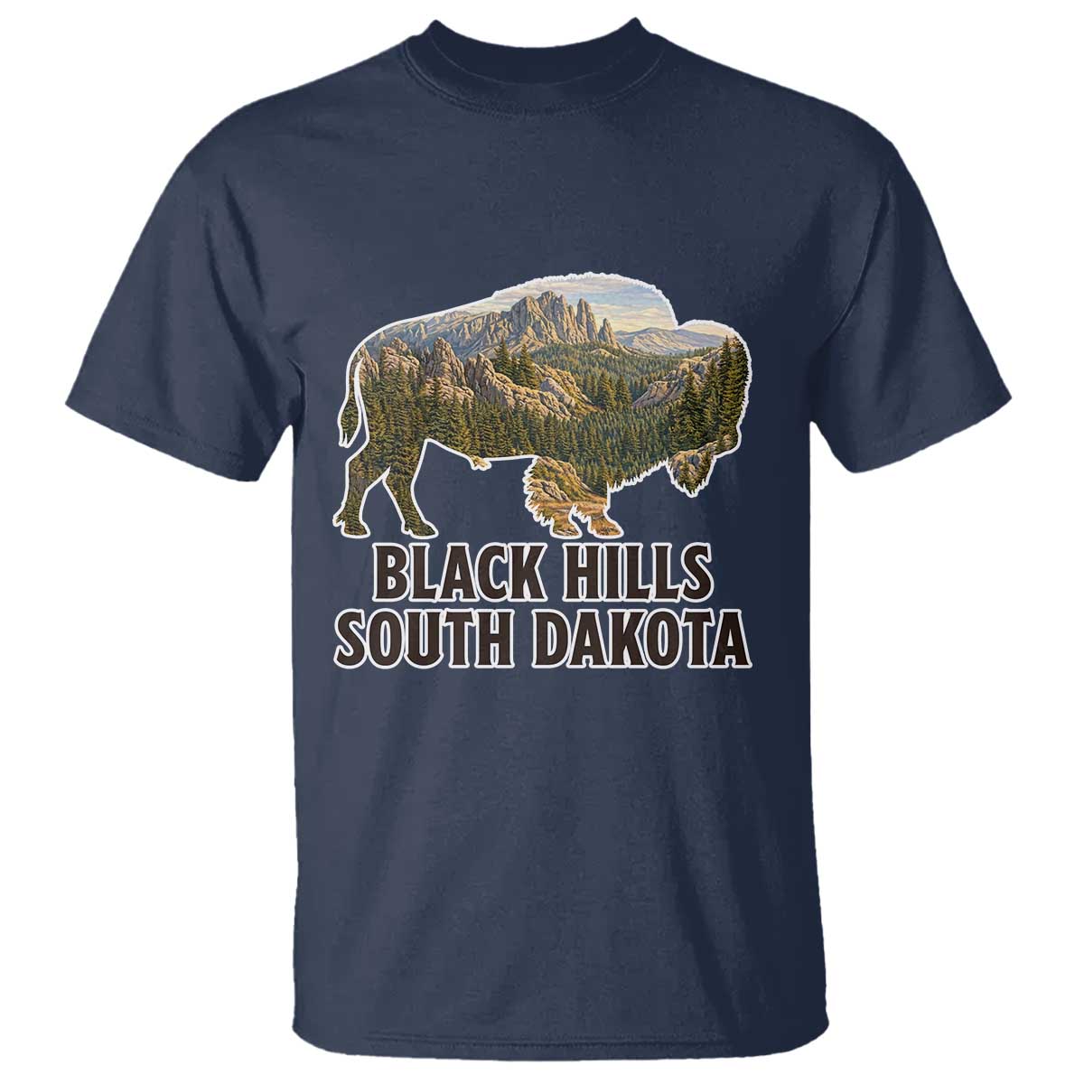 Black Hills South Dakota Bison T Shirt State Pride Gift
