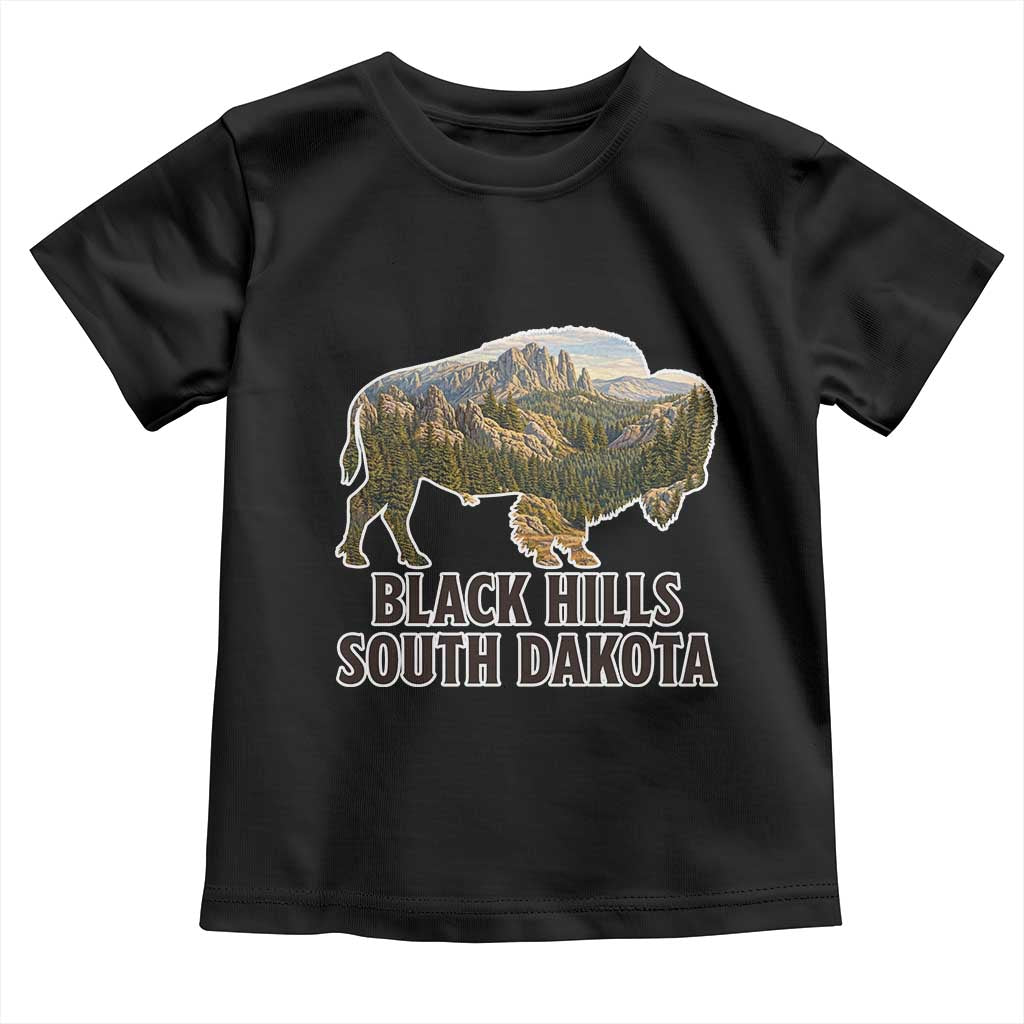 Black Hills South Dakota Bison Toddler T Shirt State Pride Gift