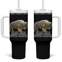 Black Hills South Dakota Bison Tumbler With Handle State Pride Gift