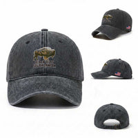 Black Hills South Dakota Bison Washed Cotton Baseball Cap State Pride Gift