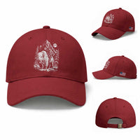 Vintage Native American Bison Rider Baseball Cap Indigenous Warrior Graphic