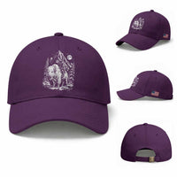 Vintage Native American Bison Rider Baseball Cap Indigenous Warrior Graphic