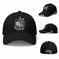 Vintage Native American Bison Rider Baseball Cap Indigenous Warrior Graphic