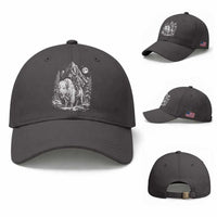 Vintage Native American Bison Rider Baseball Cap Indigenous Warrior Graphic