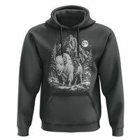 Vintage Native American Bison Rider Hoodie Indigenous Warrior Graphic