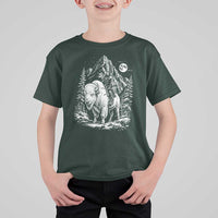 Vintage Native American Bison Rider T Shirt For Kid Indigenous Warrior Graphic