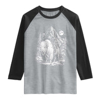 Vintage Native American Bison Rider Raglan Shirt Indigenous Warrior Graphic