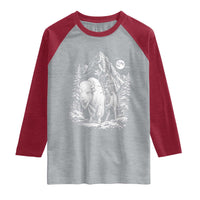 Vintage Native American Bison Rider Raglan Shirt Indigenous Warrior Graphic