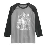 Vintage Native American Bison Rider Raglan Shirt Indigenous Warrior Graphic