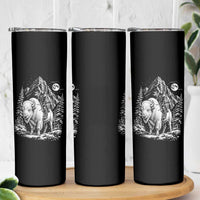 Vintage Native American Bison Rider Skinny Tumbler Indigenous Warrior Graphic