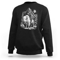 Vintage Native American Bison Rider Sweatshirt Indigenous Warrior Graphic