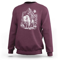 Vintage Native American Bison Rider Sweatshirt Indigenous Warrior Graphic
