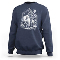 Vintage Native American Bison Rider Sweatshirt Indigenous Warrior Graphic