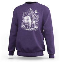 Vintage Native American Bison Rider Sweatshirt Indigenous Warrior Graphic