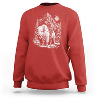 Vintage Native American Bison Rider Sweatshirt Indigenous Warrior Graphic