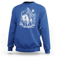 Vintage Native American Bison Rider Sweatshirt Indigenous Warrior Graphic