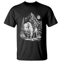 Vintage Native American Bison Rider T Shirt Indigenous Warrior Graphic