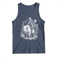 Vintage Native American Bison Rider Tank Top Indigenous Warrior Graphic