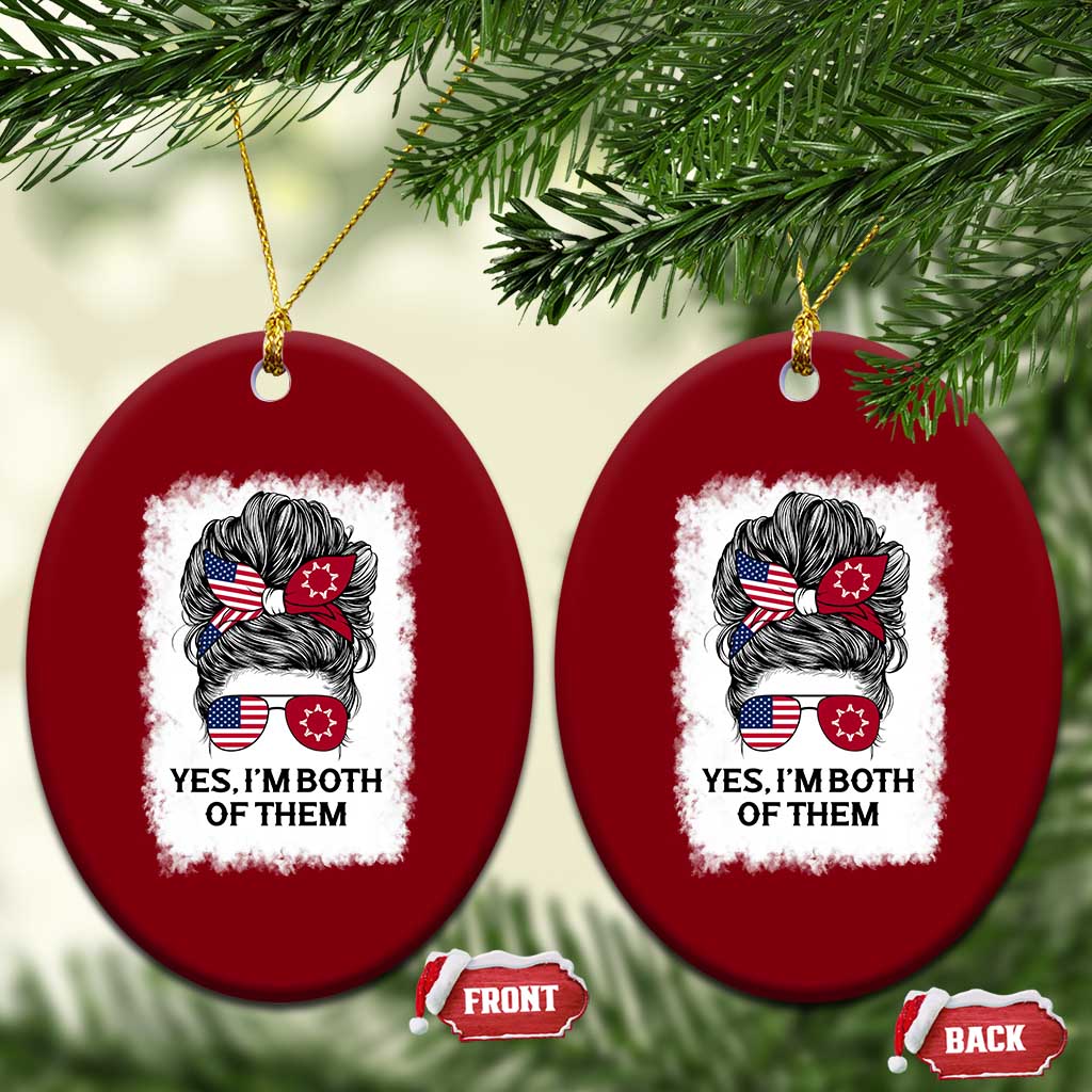 Lakota And American Pride Ceramic Ornament Im Both Of Them Oglala Native Heritage
