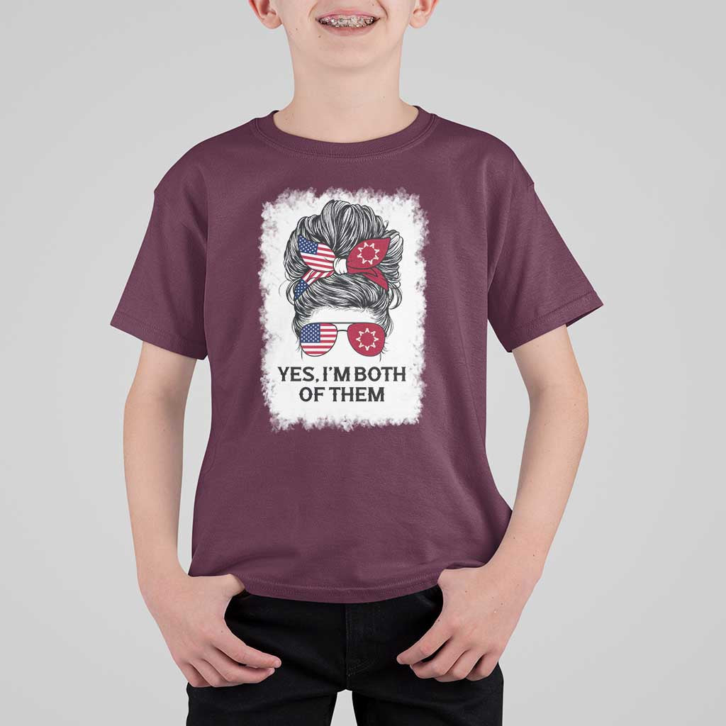 Lakota And American Pride T Shirt For Kid Im Both Of Them Oglala Native Heritage