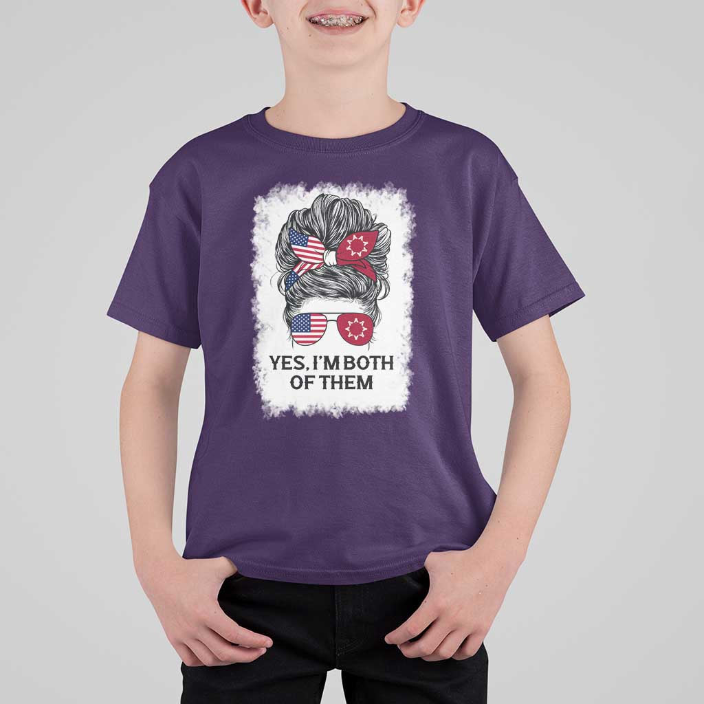 Lakota And American Pride T Shirt For Kid Im Both Of Them Oglala Native Heritage