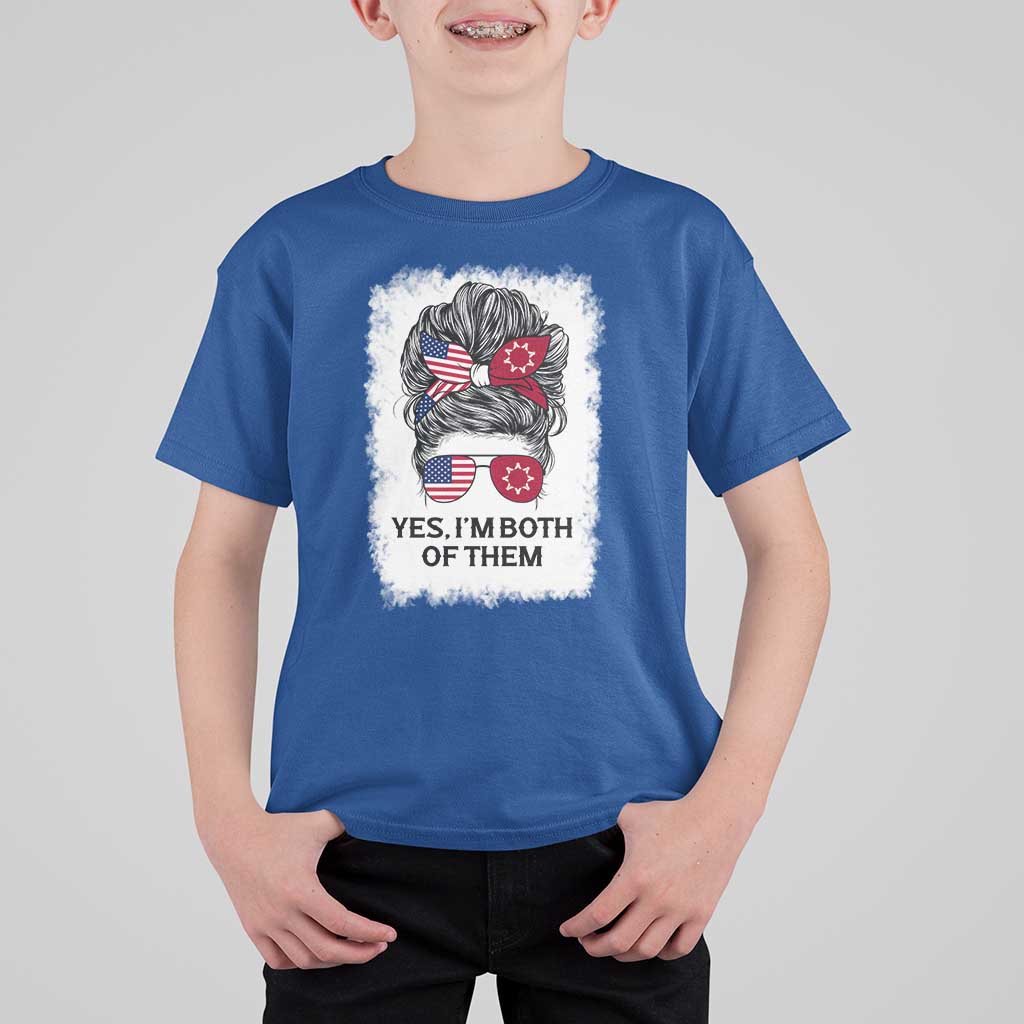 Lakota And American Pride T Shirt For Kid Im Both Of Them Oglala Native Heritage
