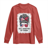 Lakota And American Pride Long Sleeve Shirt Im Both Of Them Oglala Native Heritage