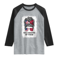 Lakota And American Pride Raglan Shirt Im Both Of Them Oglala Native Heritage