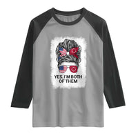 Lakota And American Pride Raglan Shirt Im Both Of Them Oglala Native Heritage