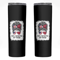 Lakota And American Pride Skinny Tumbler Im Both Of Them Oglala Native Heritage