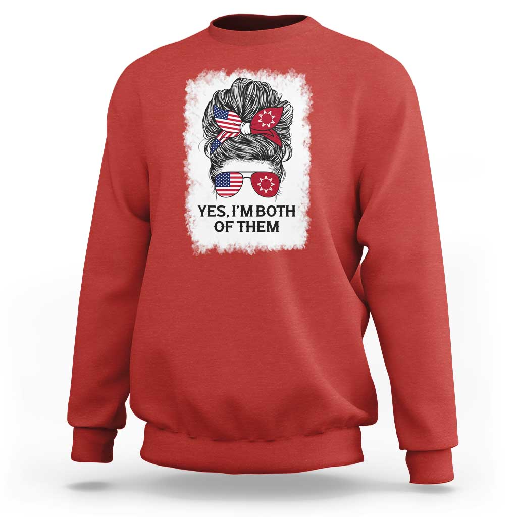 Lakota And American Pride Sweatshirt Im Both Of Them Oglala Native Heritage