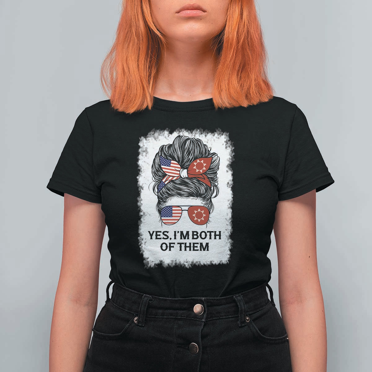 Lakota And American Pride T Shirt For Women Im Both Of Them Oglala Native Heritage
